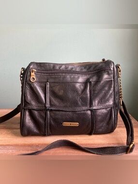 Vintage Lucky Brand Patchwork Leather Crossbody Bag